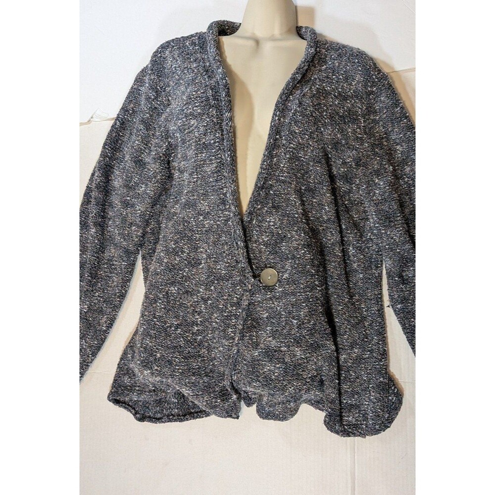 J. Jill Blue Grey Speckled Knit Cozy Cardigan Sweater – Size 2X | Pre-Owned - Picture 1 of 8